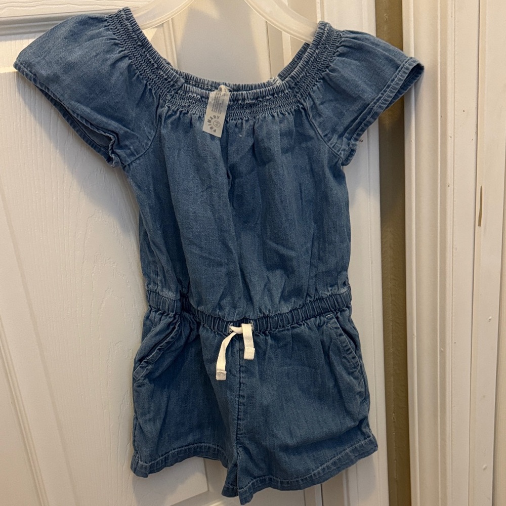 Primary Light Blue Kids Romper